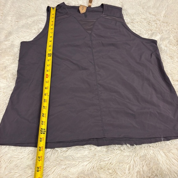 Indygena Tank Top Athletic Steek Woven Stretch Sleeveless Dark Gray Sz XL - Picture 5 of 9